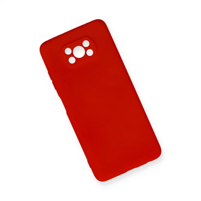 Xiaomi Pocophone X3 Kılıf Nano İçi Kadife Silikon - Kırmızı