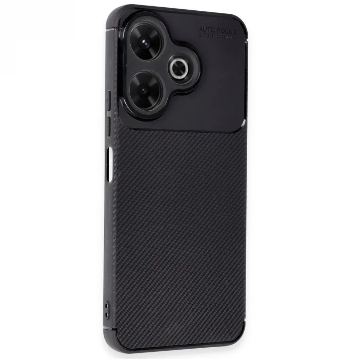 Xiaomi Redmi 13 4g Kılıf Auto Focus Karbon Kapak - Siyah