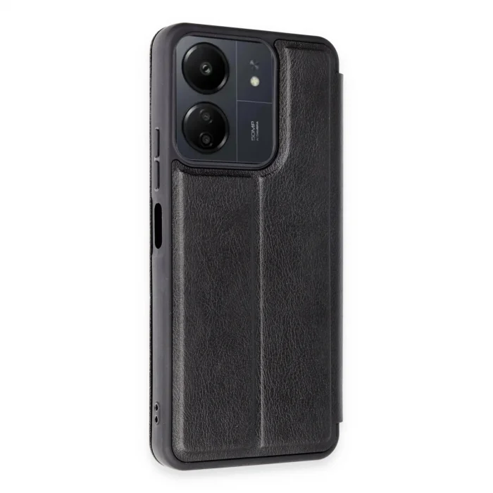 Xiaomi Redmi 13c Kılıf Flip Cover - Siyah