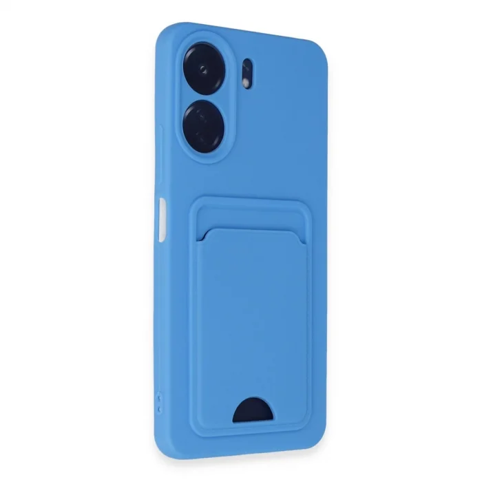 Xiaomi Redmi 13c Kılıf Kelvin Kartvizitli Silikon - Mavi