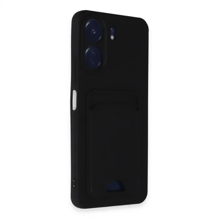 Xiaomi Redmi 13c Kılıf Kelvin Kartvizitli Silikon - Siyah