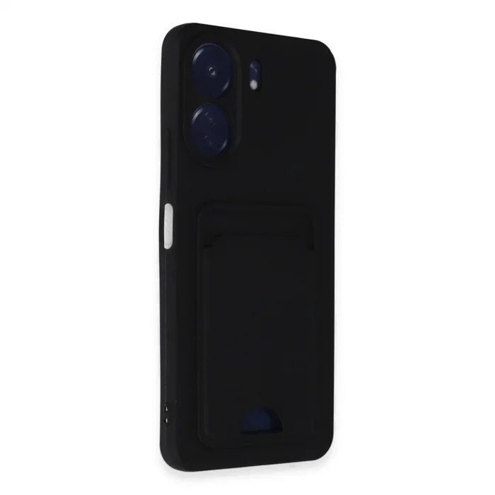 Xiaomi Redmi 13c Kılıf Kelvin Kartvizitli Silikon - Siyah