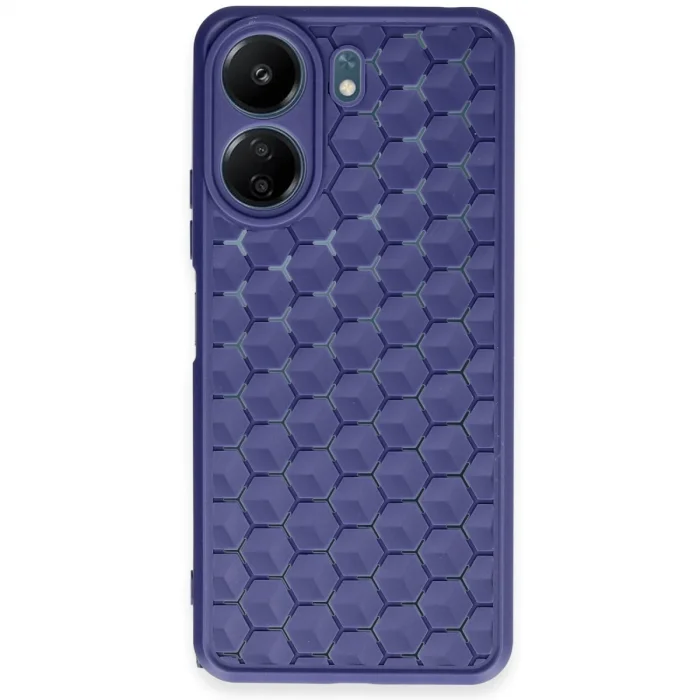 Xiaomi Redmi 13c Kılıf Petek Silikon Kapak - Lacivert
