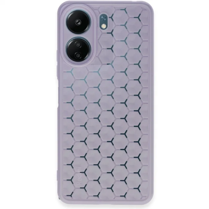 Xiaomi Redmi 13c Kılıf Petek Silikon Kapak - Lila