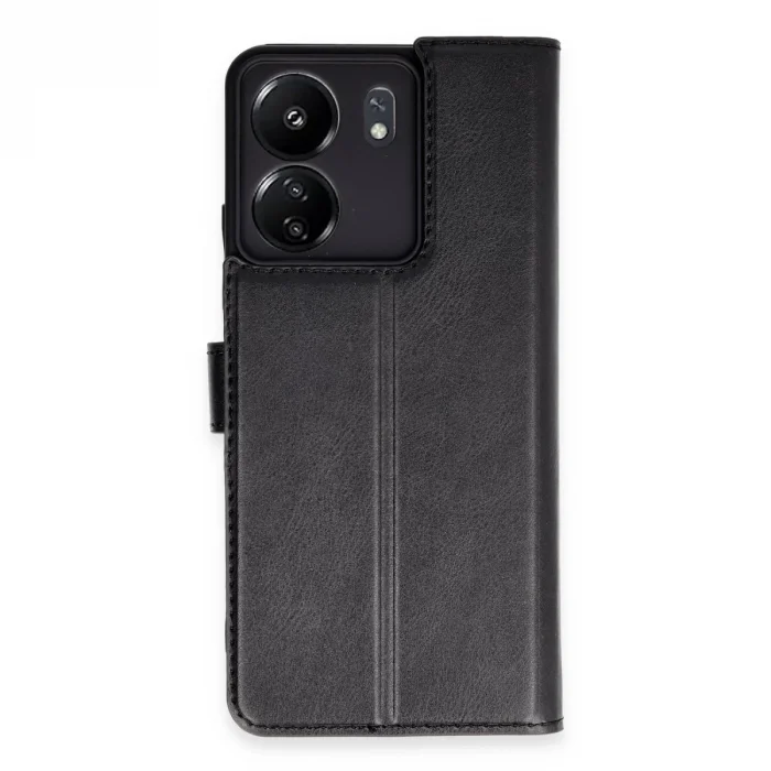 Xiaomi Redmi 13c Kılıf Trend S Plus Kapaklı Kılıf - Siyah