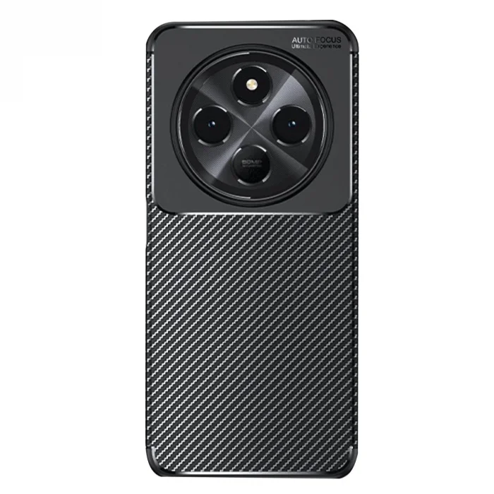 Xiaomi Redmi 14c Kılıf Auto Focus Karbon Kapak - Siyah