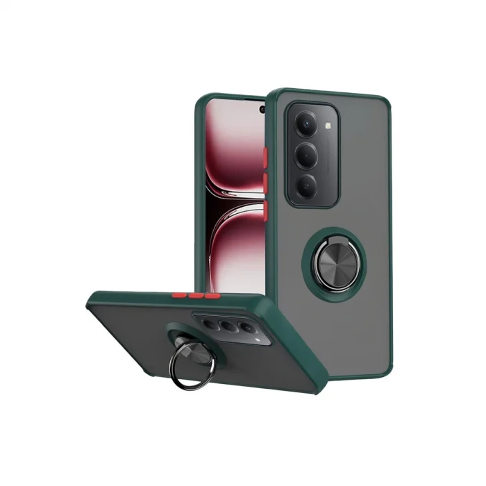 Xiaomi Redmi 15 4g Montreal Yüzüklü Silikon Kapak - Yeşil