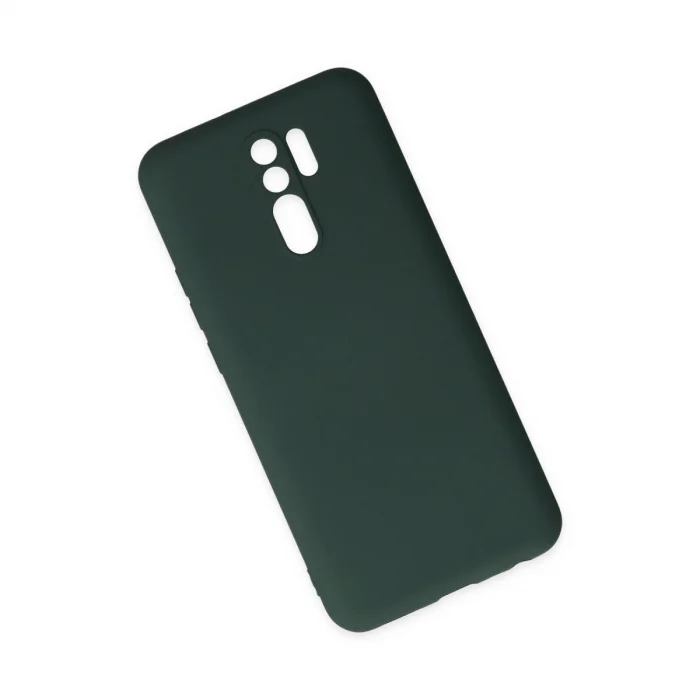 Xiaomi Redmi 9 Kılıf Nano İçi Kadife Silikon - Koyu Yeşil
