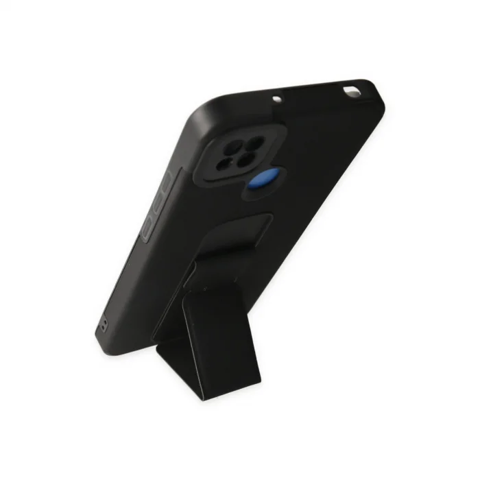 Xiaomi Redmi 9c Kılıf Mega Standlı Silikon - Siyah