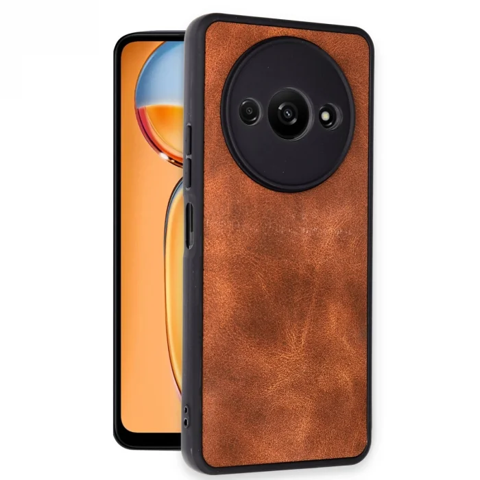 Xiaomi Redmi A3 4g Kılıf Aras Deri Kapak - Taba