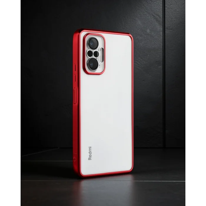 Xiaomi Redmi Note 10 Pro Kılıf Razer Lensli Silikon - Gümüş