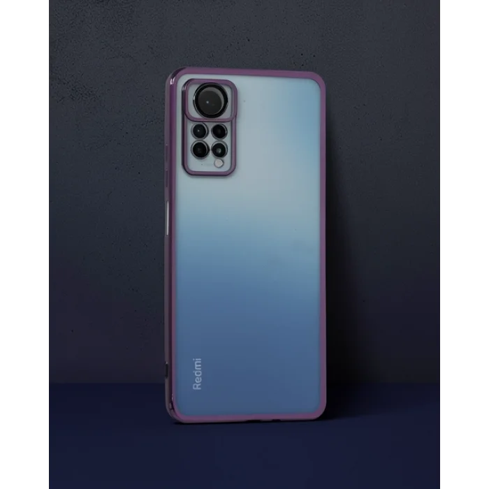 Xiaomi Redmi Note 11 Pro Kılıf Razer Lensli Silikon - Mor