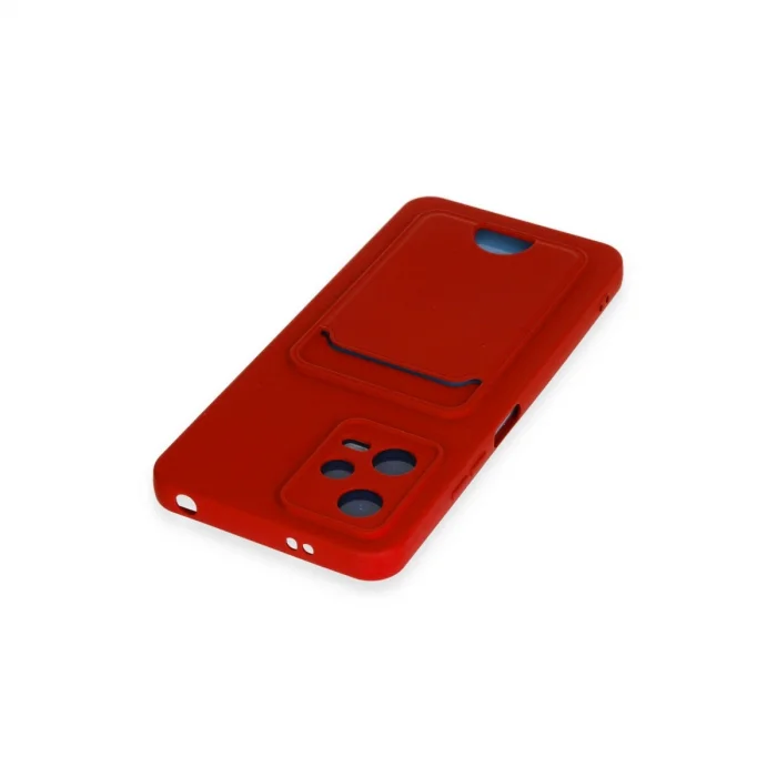 Xiaomi Redmi Note 12 4g Kılıf Kelvin Kartvizitli Silikon - Kırmızı