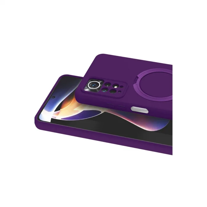 Xiaomi Redmi Note 12 Pro 4g Regal Magsafe Standlı Kapak - Derin Mor