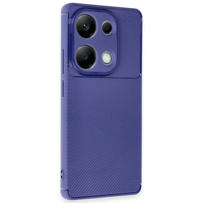 Xiaomi Redmi Note 13 Pro 4g Kılıf Auto Focus Karbon Kapak - Lacivert