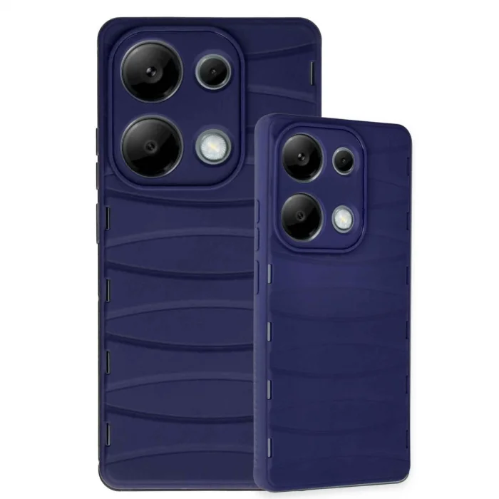 Xiaomi Redmi Note 13 Pro 4g Kılıf Bibercas Silikon Kapak - Lacivert
