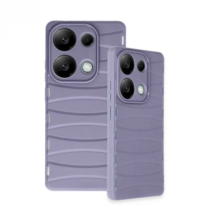 Xiaomi Redmi Note 13 Pro 4g Kılıf Bibercas Silikon Kapak - Lila