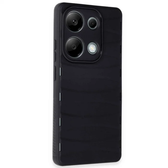 Xiaomi Redmi Note 13 Pro 4g Kılıf Bibercas Silikon Kapak - Siyah