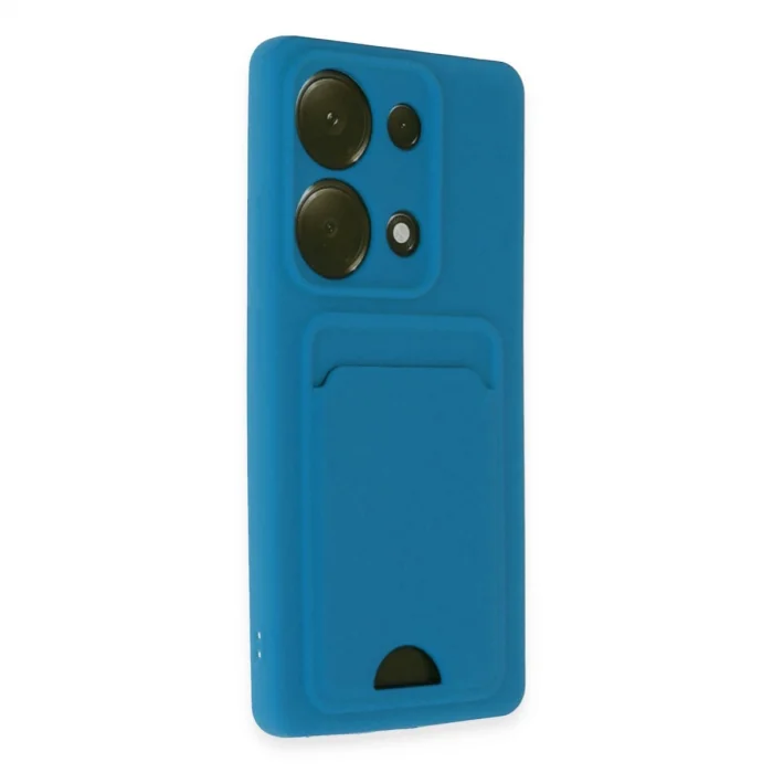 Xiaomi Redmi Note 13 Pro 4g Kılıf Kelvin Kartvizitli Silikon - Mavi