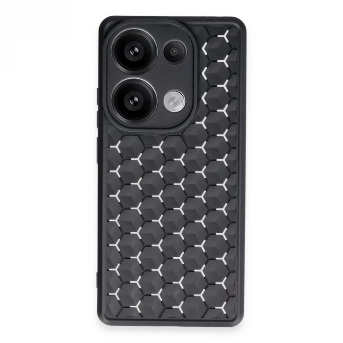 Xiaomi Redmi Note 13 Pro 4g Kılıf Petek Silikon Kapak - Siyah