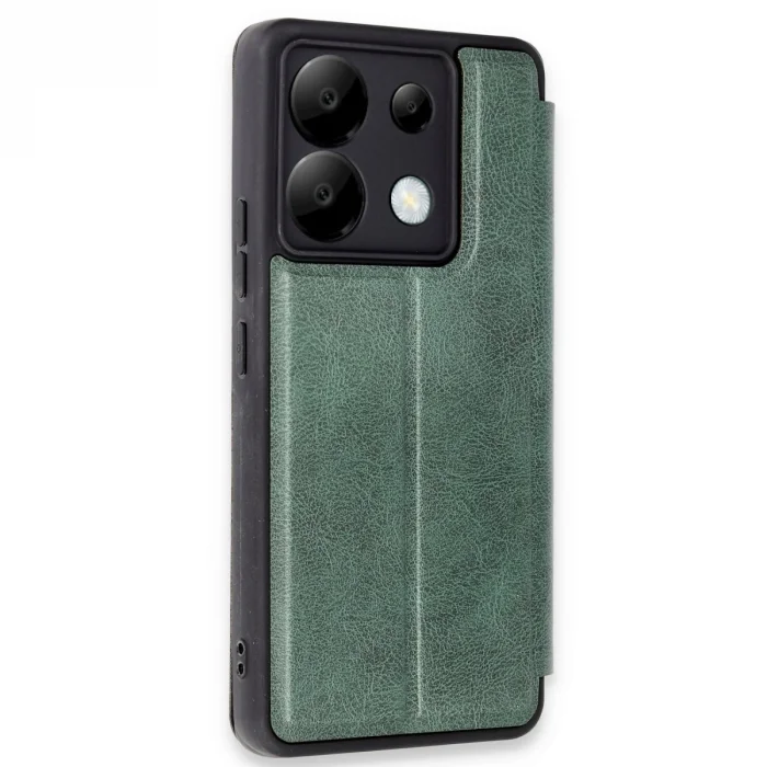 Xiaomi Redmi Note 13 Pro 5g Kılıf Flip Cover - Koyu Yeşil