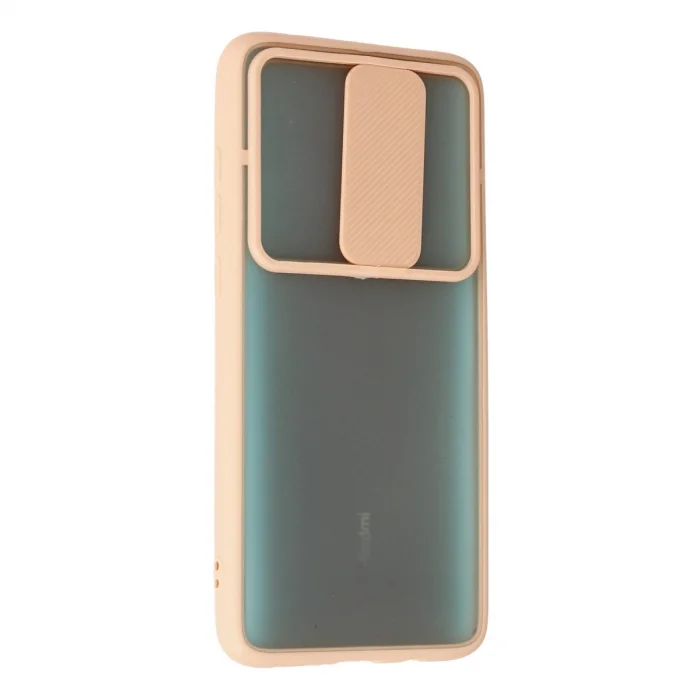 Xiaomi Redmi Note 8 Pro Kılıf Palm Buzlu Kamera Sürgülü Silikon - Pembe