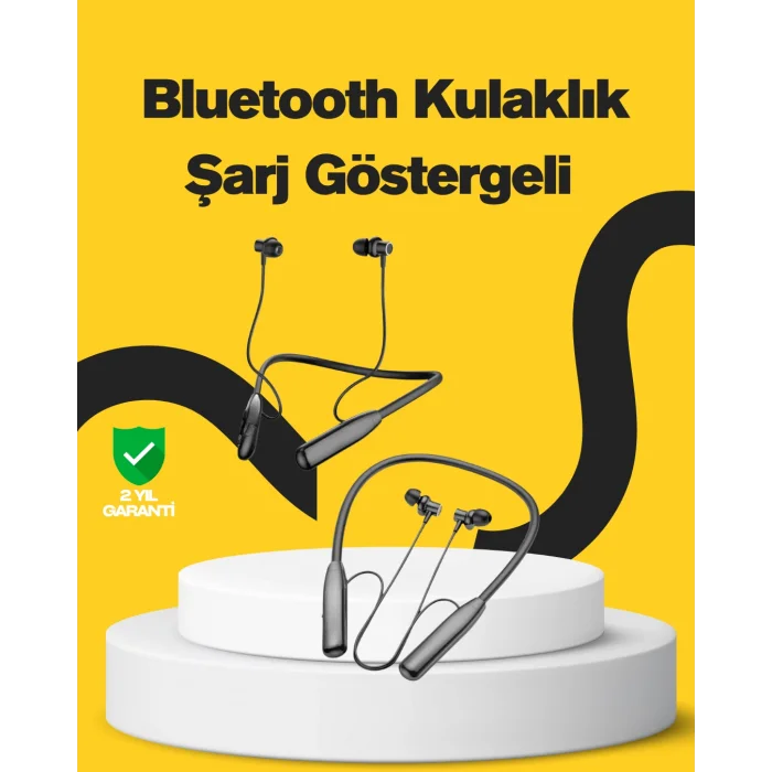 Y12 Bluetooth Boyun Bantlı Kulaklık – 100 Saat Pil Bluetooth 5.3 Dokunmatik Kontrol
