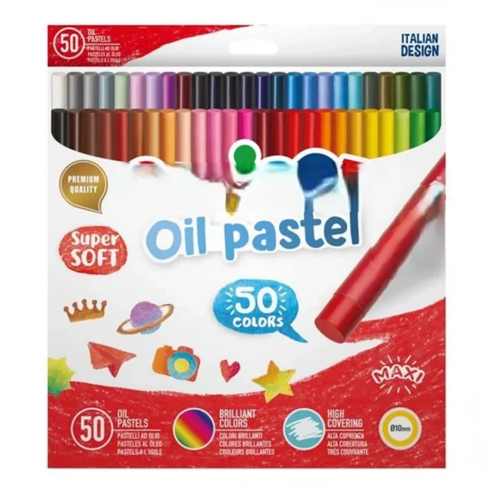 Yağlı Pastel Boya Maxi Paket 50Li