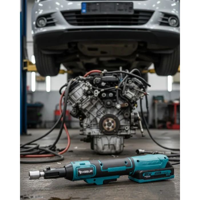 Yandan Sıkma Somun Uyumlu Akülü Cırcır Kolu 21V Güçlü Tork