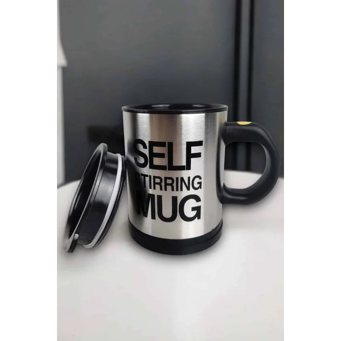 Yazılı Mug Kupa Karıştırıcı Özelliği Ve Paslanmaz Çelik