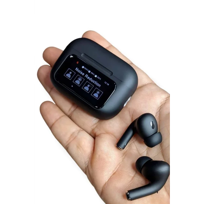 Yeni Nesil ANC Özellikli Çağrı Cevaplayan Dokunmatik Ekranlı Bluetooth Kulaklık Siyah