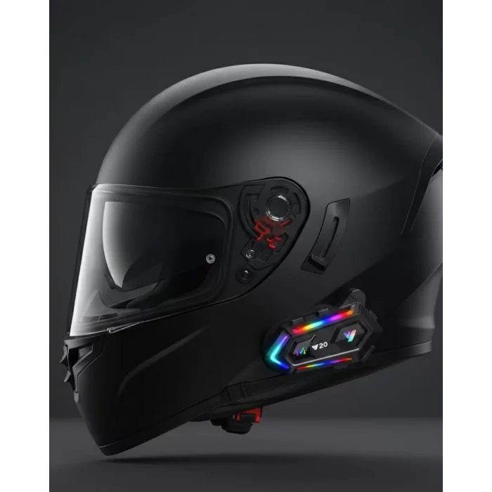 Yeni Nesil Bluetooth 5.3 Motosiklet Intercom RGB Işıklı 1000m Mesafeli
