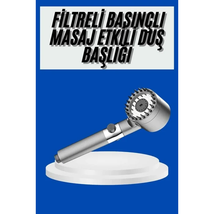 Yeni Nesil Duş Başlığı Paslanmaz Çelik Masaj Etkili Ergonomik Tasarım Su Basınçlı