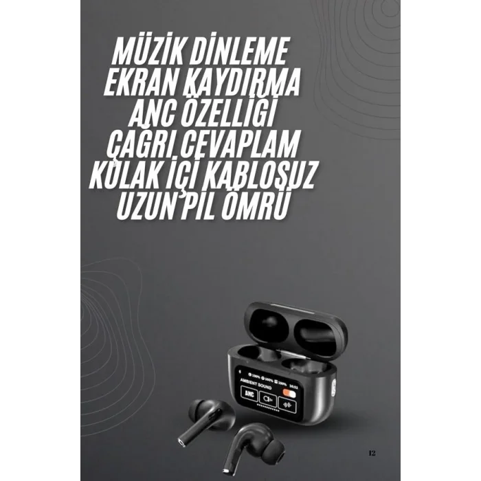 Yeni Nesil Pro Ekranlı Bluetooth Kulaklık 5.0 Bluetooth