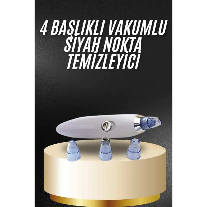 Yeni Nesil Vakumlu Pilli Siyah Nokta ve Yüz Temizleme Cihazı 4 Başlıklı