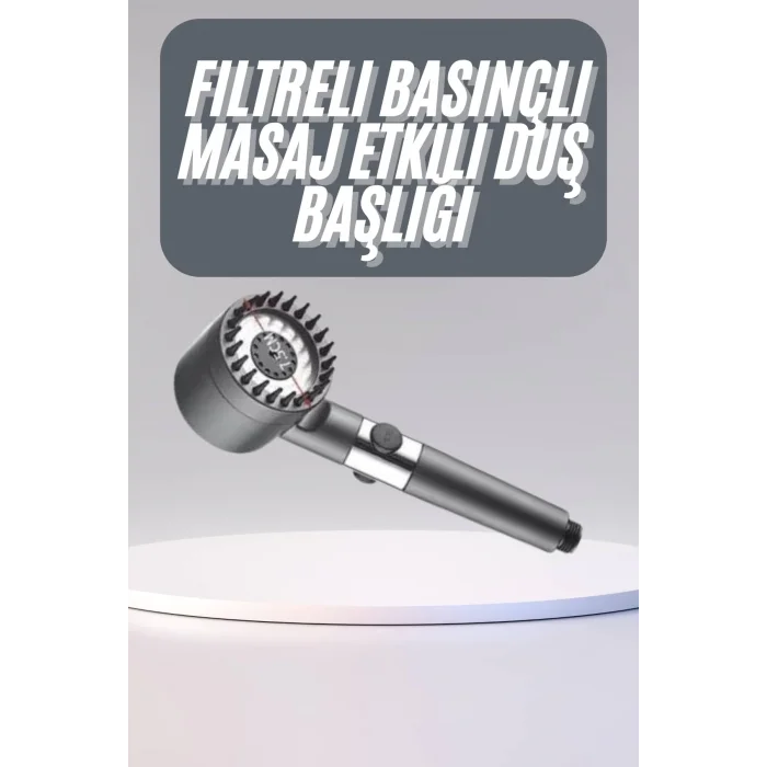 Yüksek Performanslı Masaj Etkili Su Tasarruflu Duş Başlığı Krom Kaplama Uzun Ömürlü