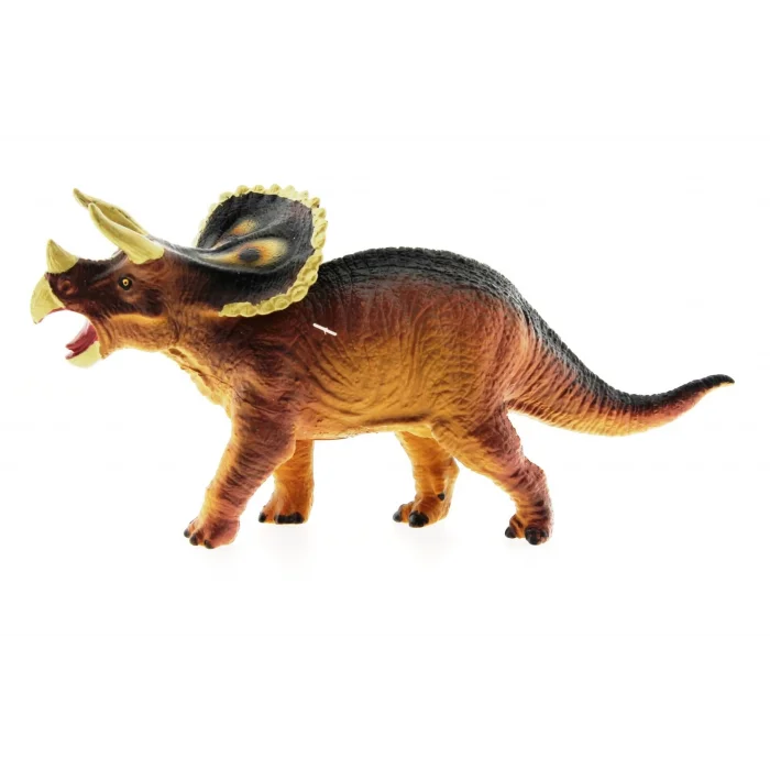 Yumuşak Plastik Dinozor Figür - Triceratops