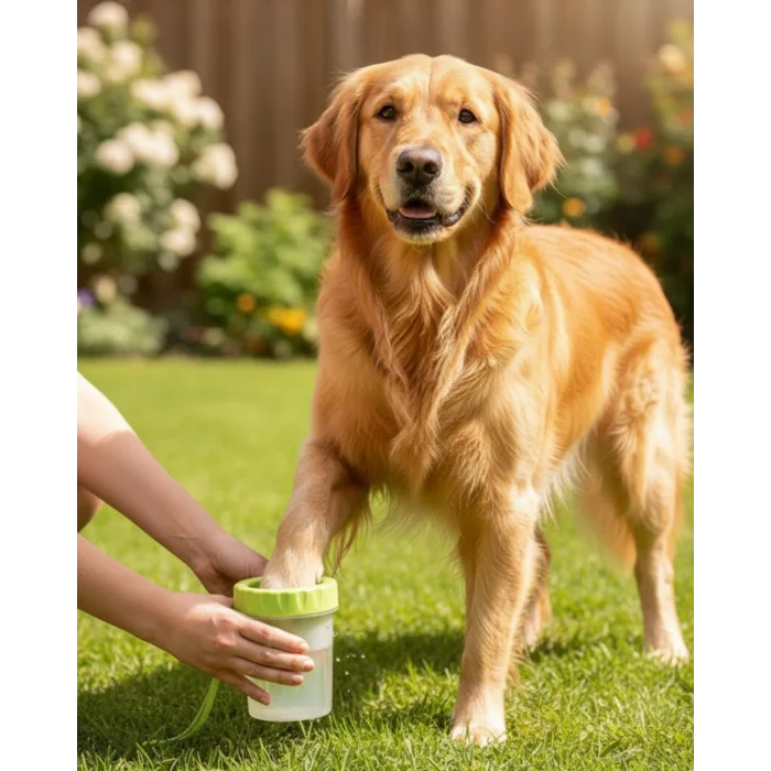 Yuvarlak Başlıklı Köpek Pati Temizleyici Yumuşak Silikon Fırçalı