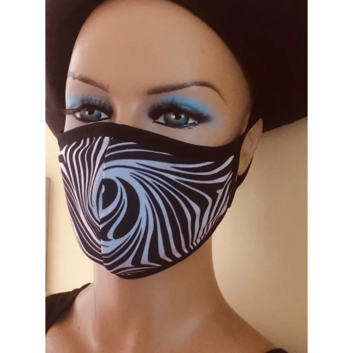 Zebra Desen Yıkanabilir Maske