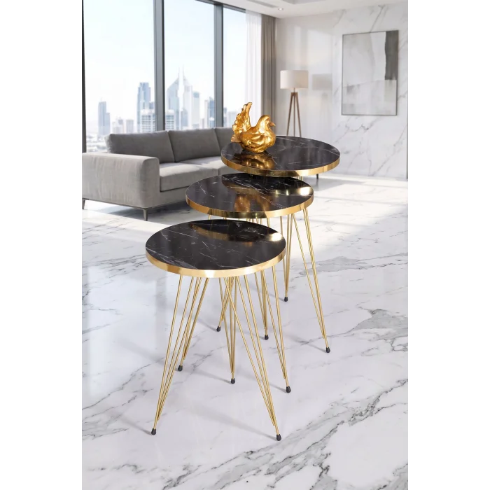 Zigon Sehpa Gold Bendir Tel