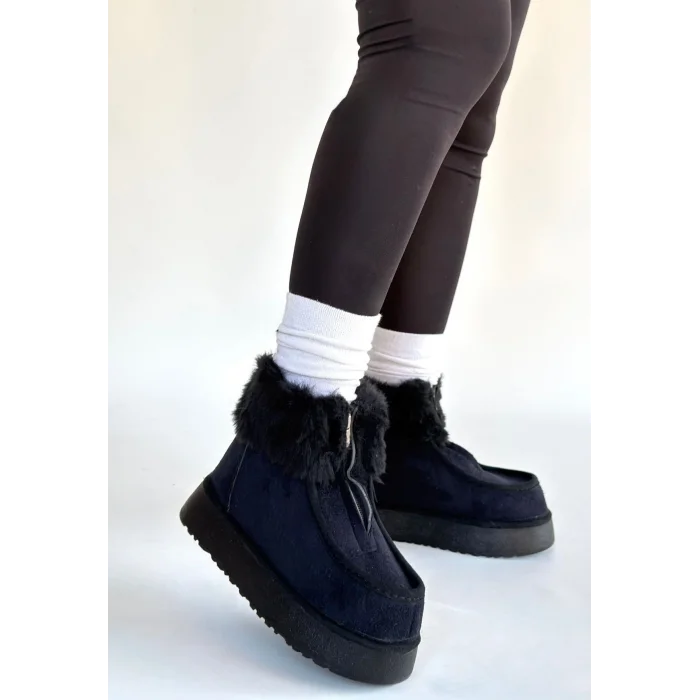 Zinya Siyah Süet Bot