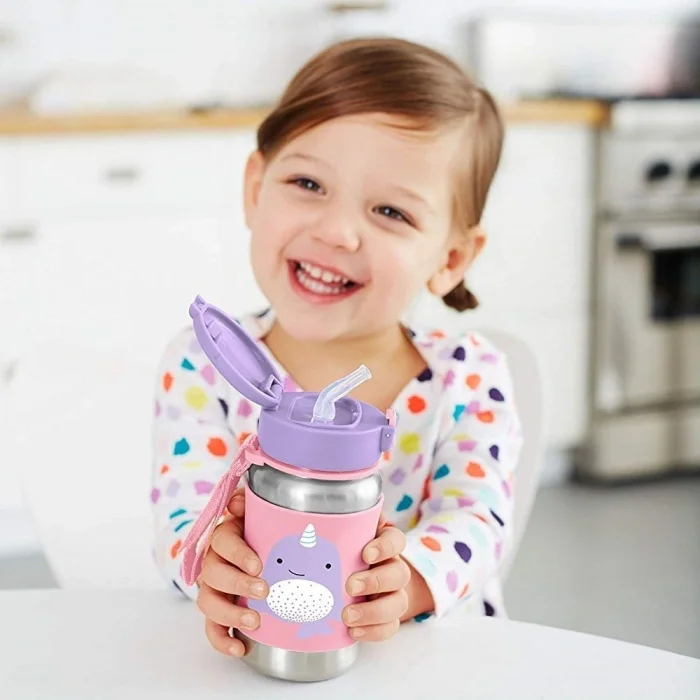 Zoo Pipetli Paslanmaz Çelik Suluk 350 ml Narwhal