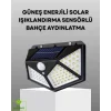 100 LED Solar Lamba Hareket Algılamalı Bahçe Duvar Dış Mekan Aydınlatma