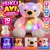 1047 IŞIKLI AYI 70 CM-BEYAZ