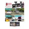 1080P Dash Cam Full Hd Araç içi Kamera Ön Arka ve İç Kayıt 3 Kamera Gece Görüşlü G Sensör Geniş Açı