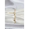 14K Gold Renk Kaplama Kalpli Model CM Kadın Bileklik