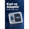16 GB MicroSD Kart ve SD Adaptör Seti