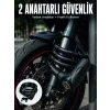 180 cm Uzun Çelik Halatlı Anahtarlı Kilit ile Güvenli Park Deneyimi