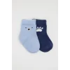 2Li Bear Penye Soket Çorap 10116 Mavi