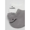 2Li Sneakers Smile Penye Çorap 20106 Gri Ekru